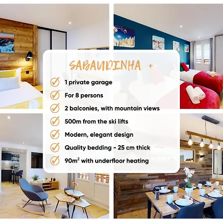 Appartement Elegant Et Moderne Avec Vue Montagne Au Coeur De Paradiski - Garage - 8pers - 90m2 - Sabaudinha *